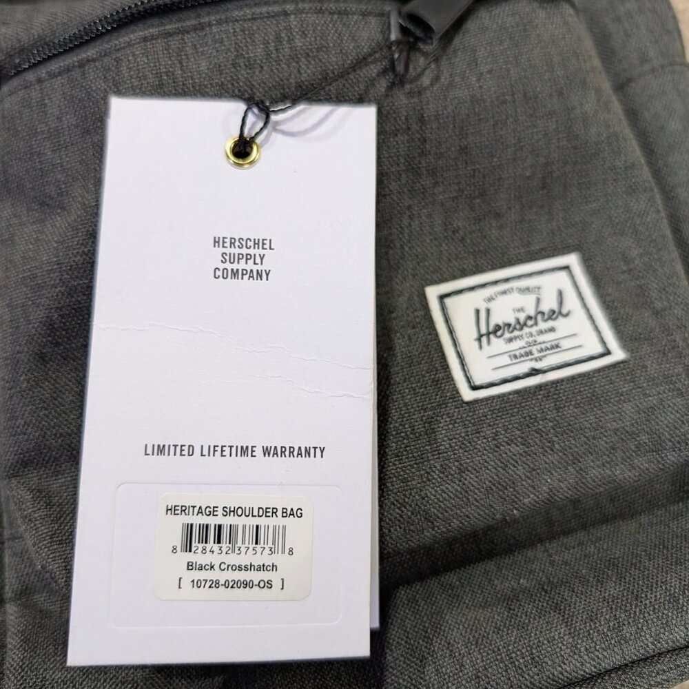 The Herschel Supply Co. Heritage Black Crosshatch Shoulder Bag - Picture 7 of 7